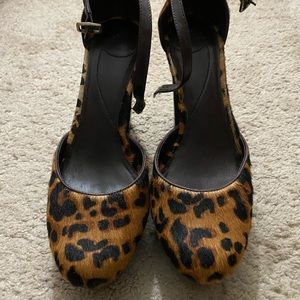 DVF Leopard Calf Hair Platform Pump